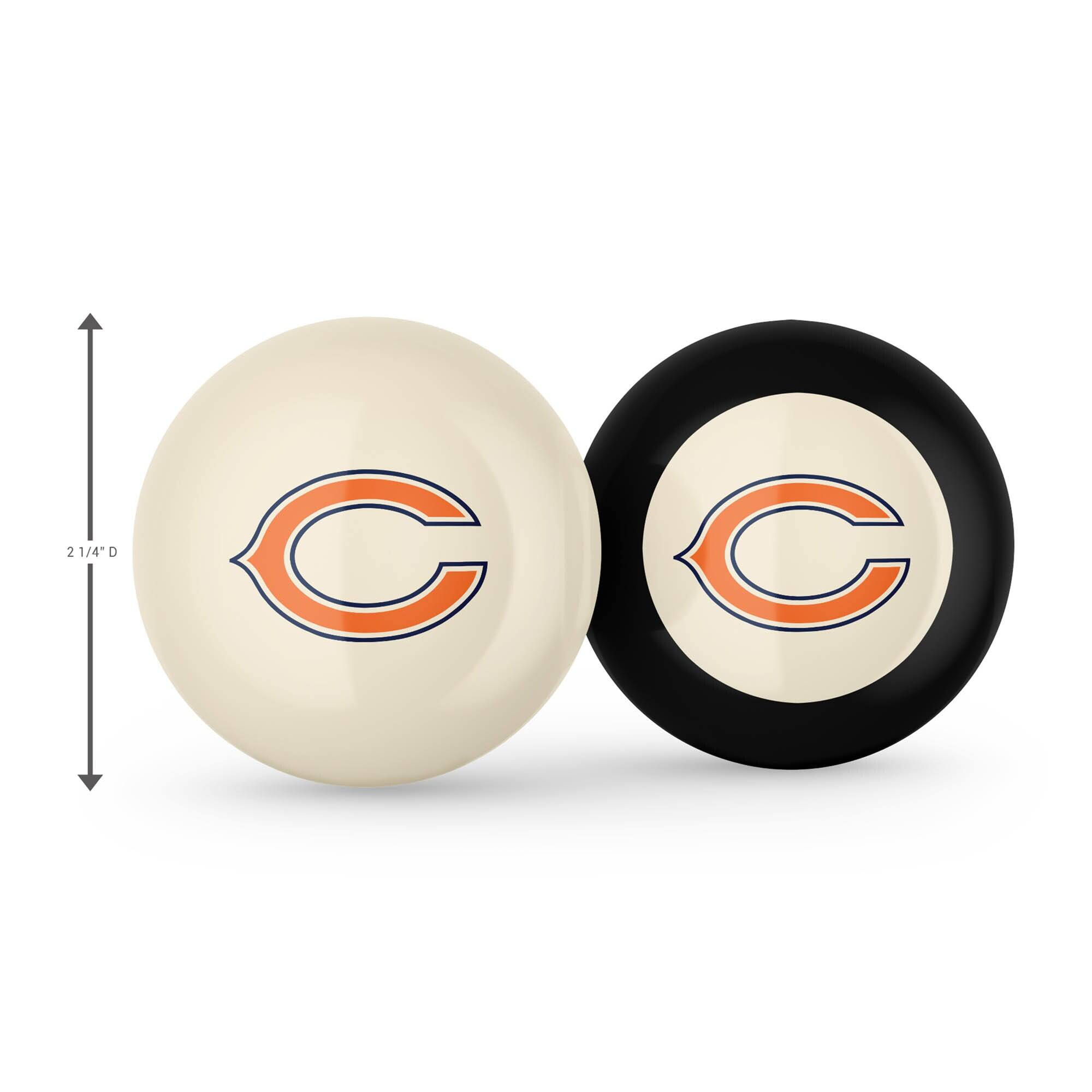 Alt View 1. Imperial - Chicago Bears Logo Cue Ball & 8 Ball Combo Set - White.