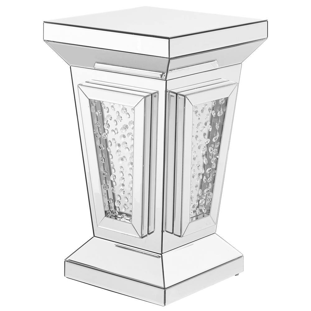 Alt View 2. Elegant Decor - 15 inch Crystal End Table In Clear Mirror Finish - Clear.