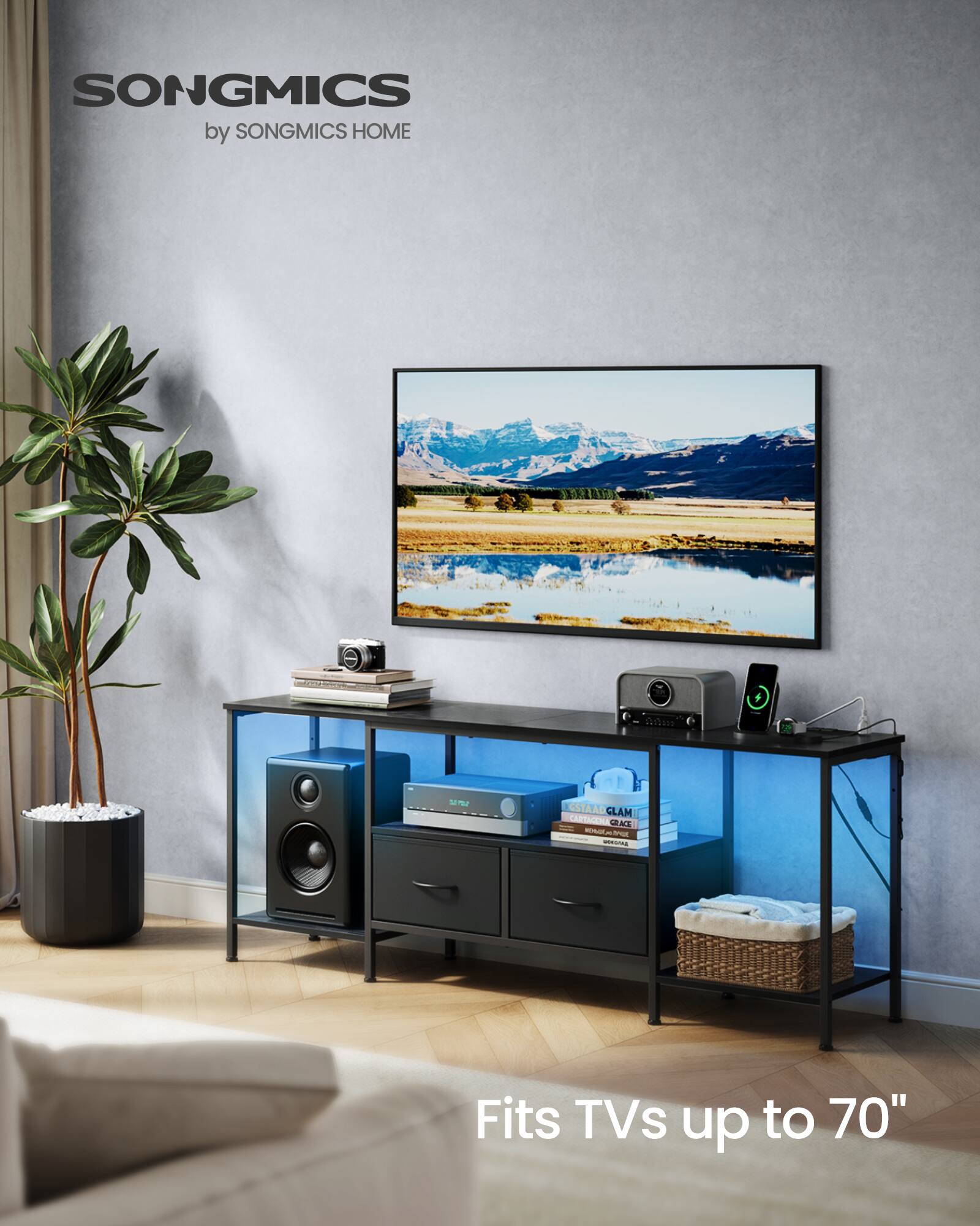 SONGMICS by SONGMICS HOME  
2075010 MT CSTAAD GLAM  
Fits TVs up to 70"