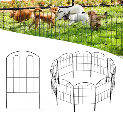 Front. Oumilen - Decorative Garden Fence Outdoor 24in x 10ft.