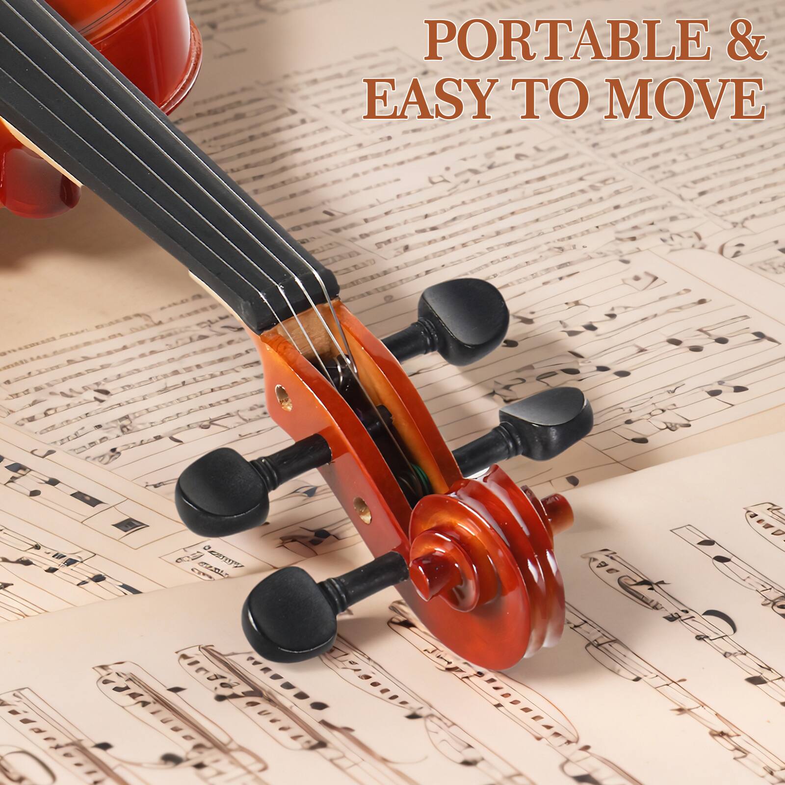 Alt View 1. Winado - 1/4 Size Acoustic Violin Fiddle Set + Case Bow Rosin for Students Beginners.