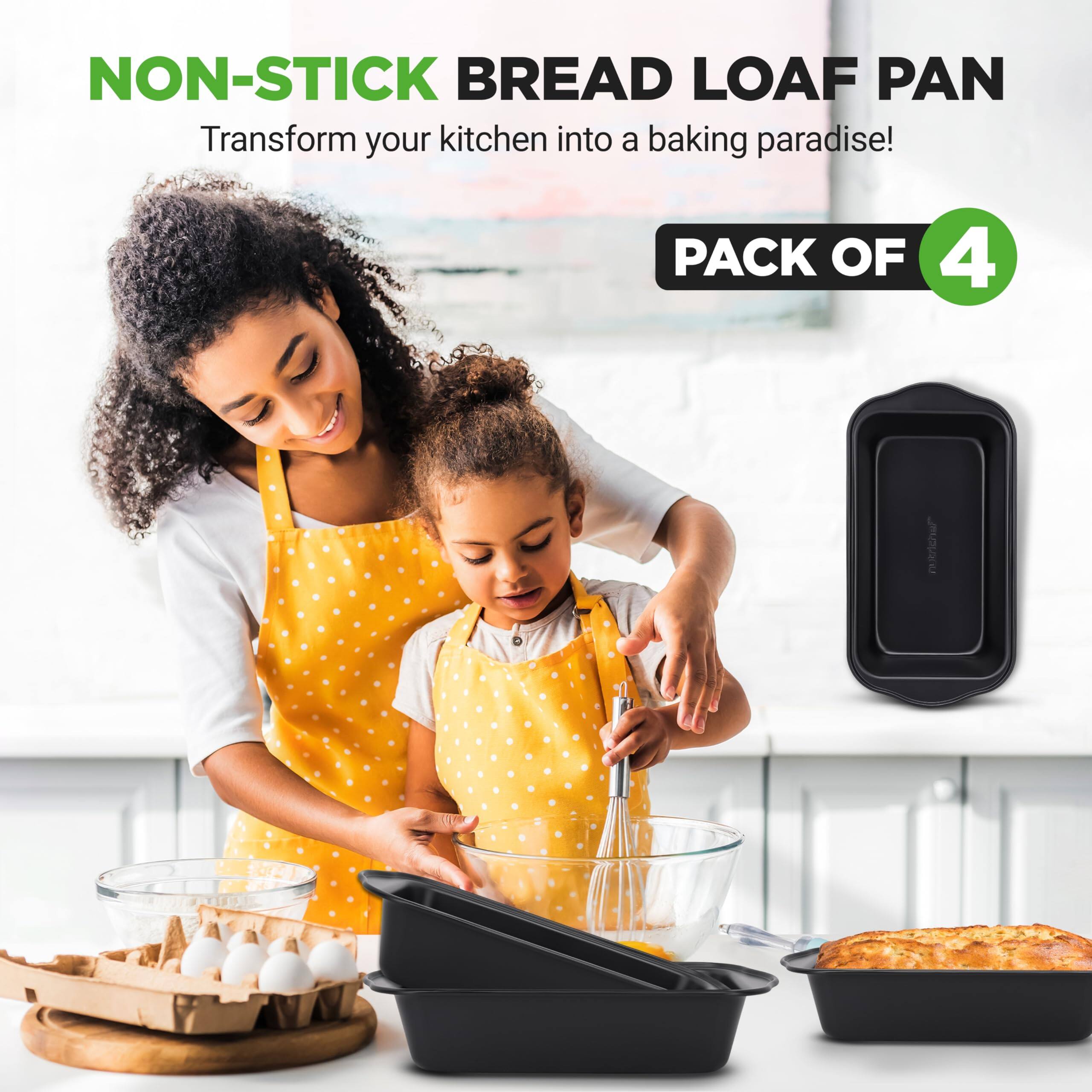 NON-STICK BREAD LOAF PAN  
Transform your kitchen into a baking paradise!  
PACK OF 4
