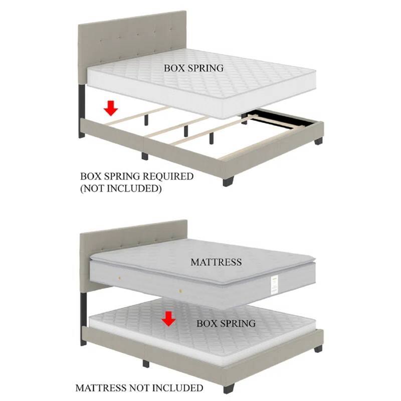 BOX SPRING REQUIRED (NOT INCLUDED)

MATTRESS NOT INCLUDED