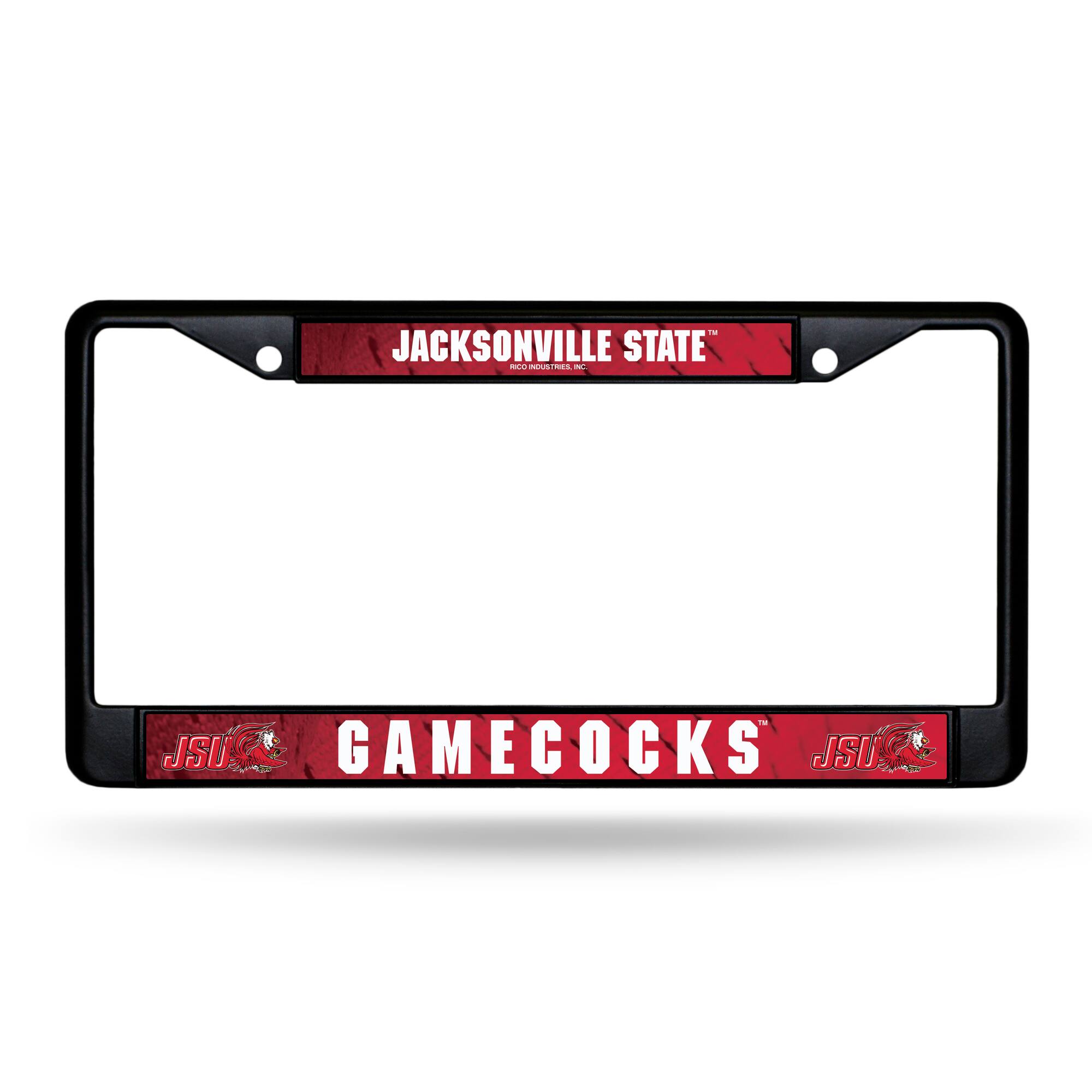 Jacksonville State Gamecocks Black Metal License Plate Frame