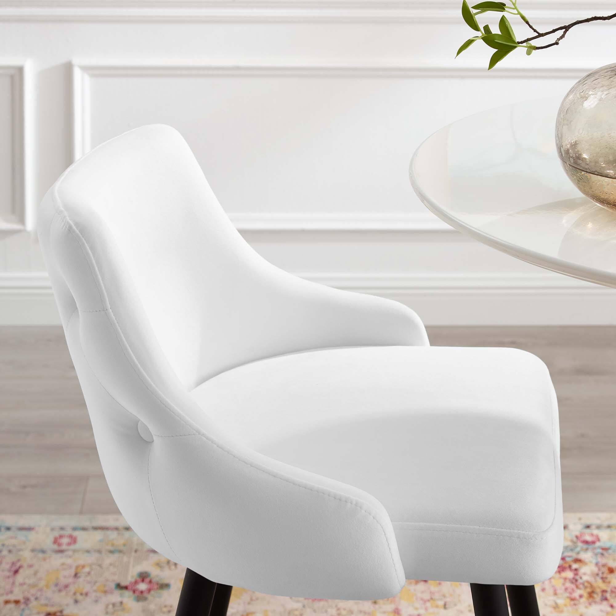 Back. Modway - Adorn Performance Velvet Bar Stool by Modway - White.