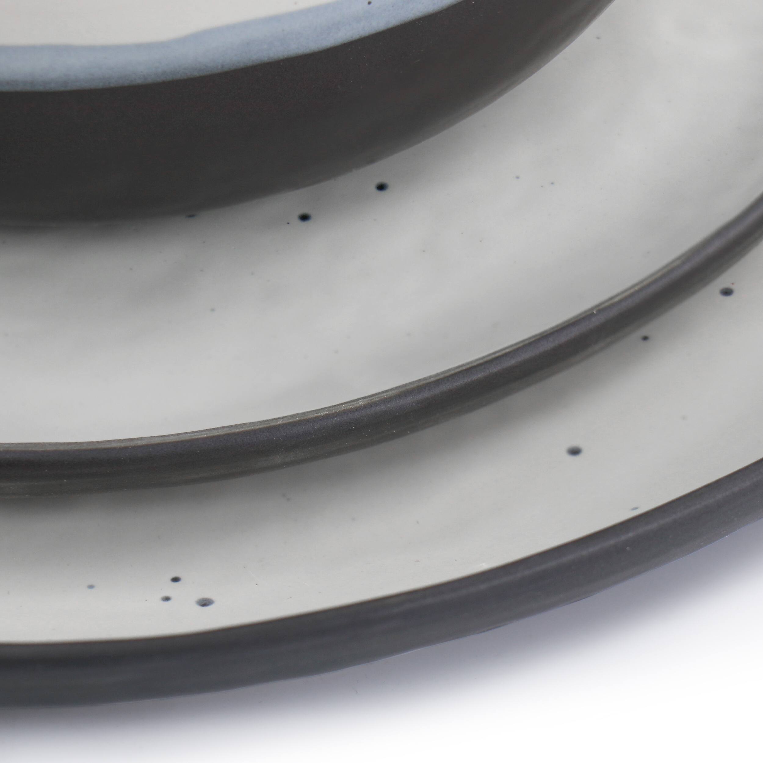 Alt View 3. Gibson - Gibson Elite Rhinebeck 16 Piece Round Stoneware Dinnerware Set in Blue - Blue.