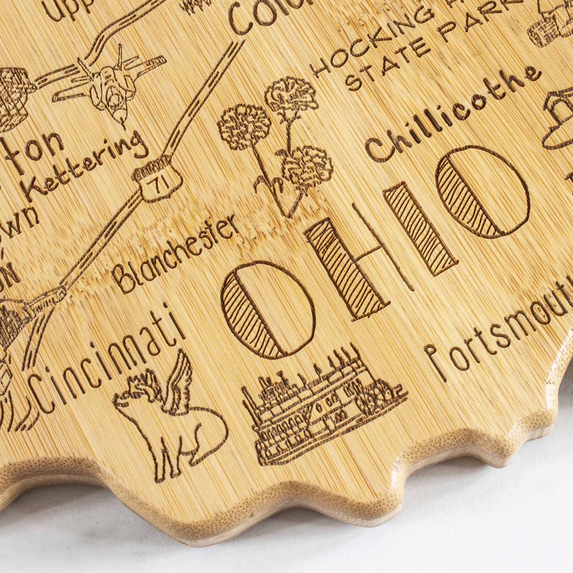 Sure, here is the corrected and grouped text from the image:

- Upper Kettering
- Chillicothe
- Blanchester
- Cincinnati
- Portsmouth
- OHIO
- Hocking State Park
- 71
- 00 CM Can
- 2 92 0
- 00 0.6.1.00