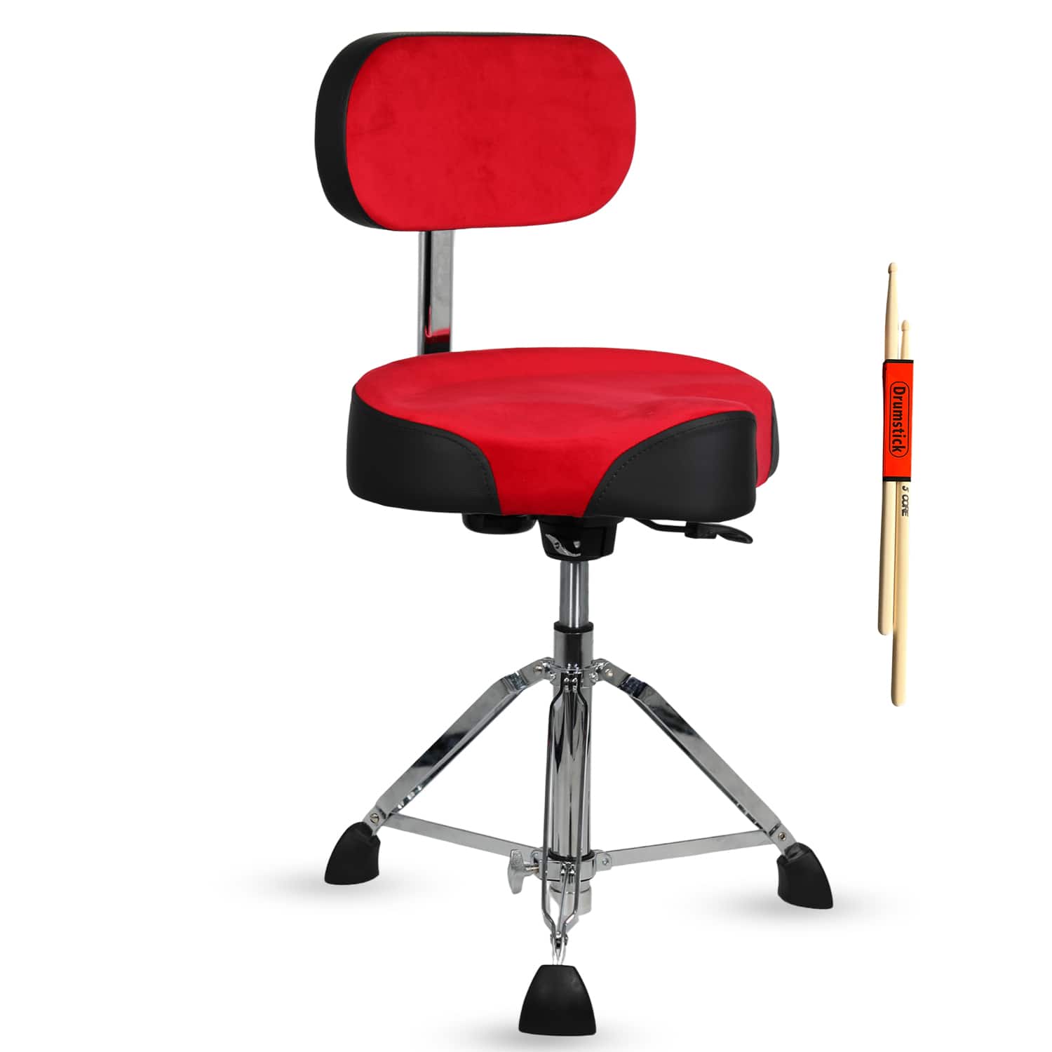 "5 CORE - Drum Throne w Backrest 4"" Padded Stool Airlift 25"" Adjustable Drummer Stool 441Lb Capacity - Red" price history on PriceWatchPro
