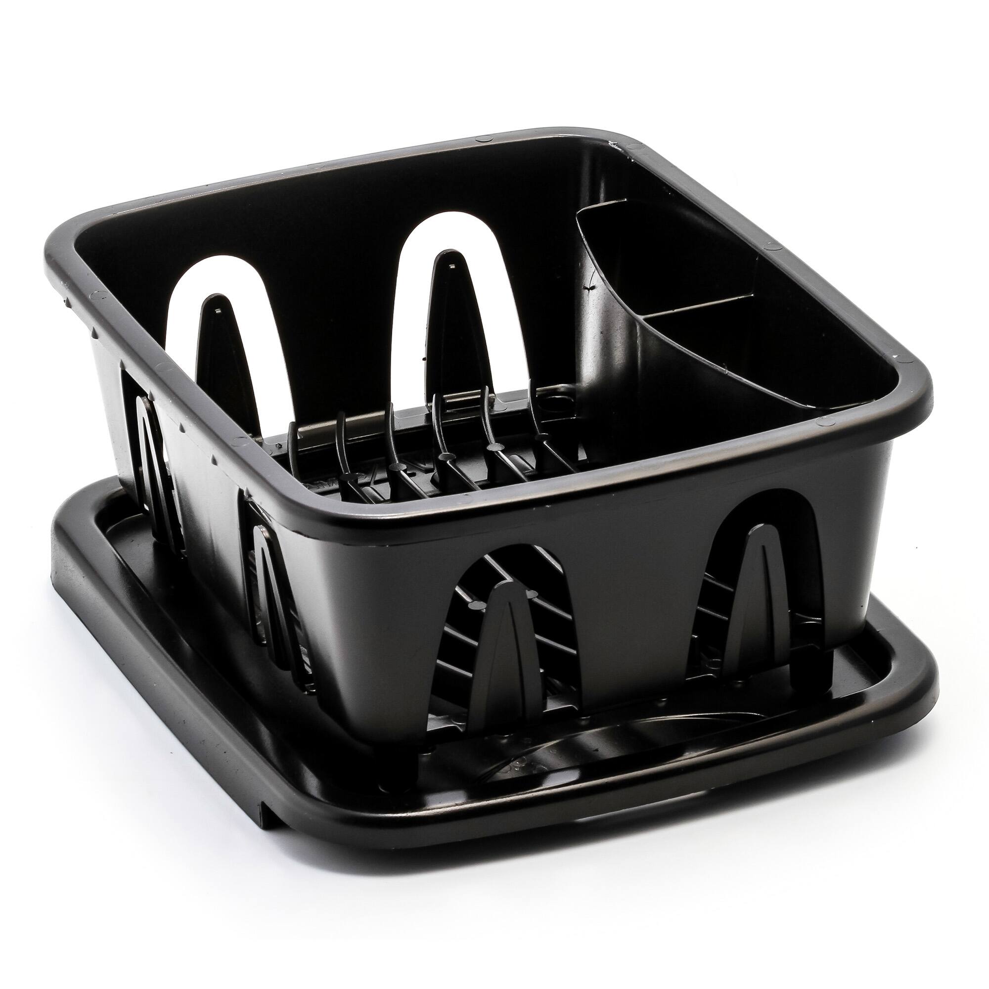 Alt View 10. Camco - Camco RV Mini Dish Drainer and Sloped Tray, Compact Drying Rack for Small Sinks - Black.