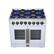 Alt View 1. Forno Appliances - 36 in. Wide 6 Burner Capriasca 5.36 Cu. Ft. Dual Fuel Freestanding Range with French Door Design - White.