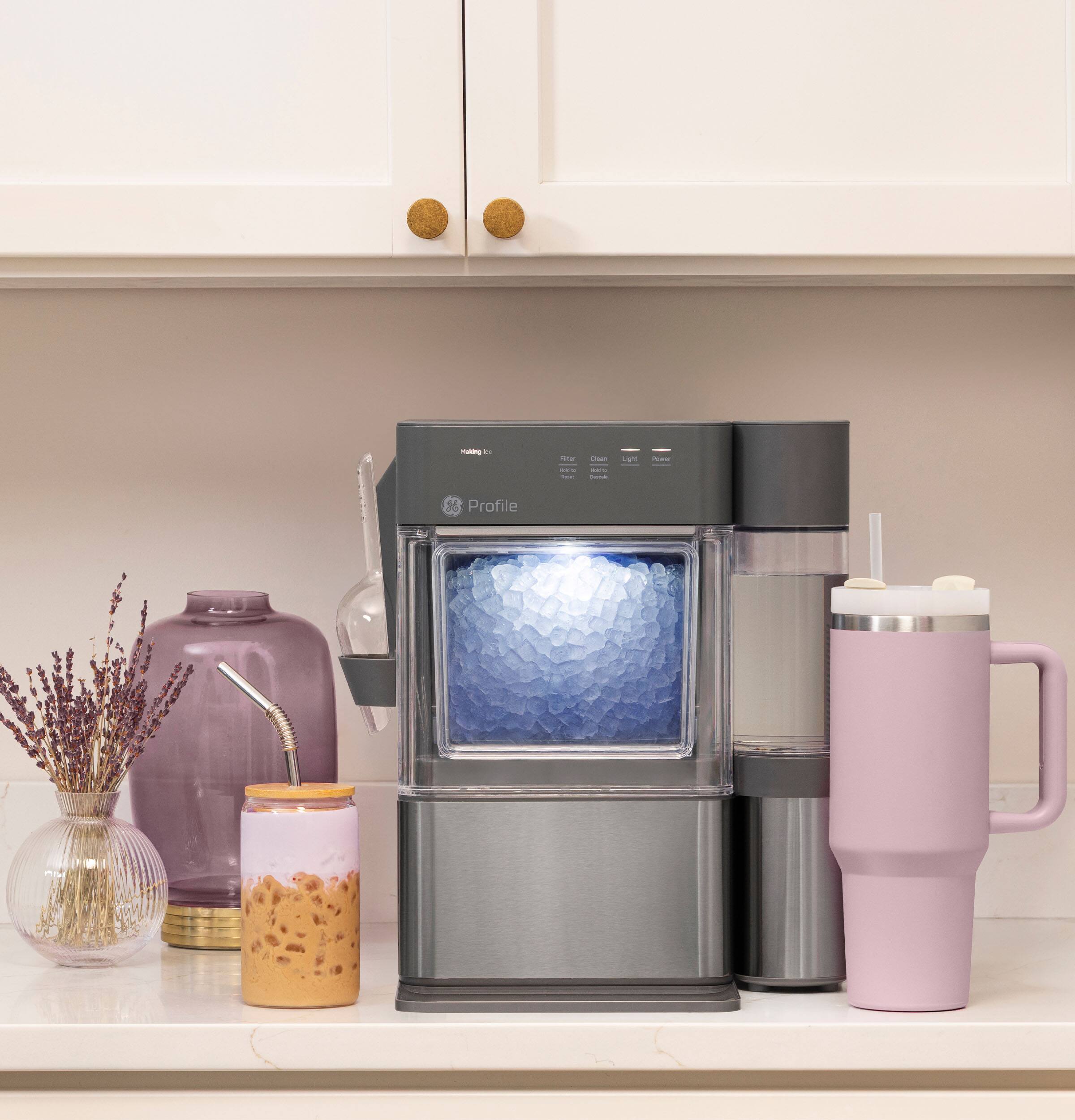 Alt View 21. GE Profile - Opal Mini Pro Countertop Nugget Ice Maker with Side Tank, 36 lb Daily Ice Production - Stainless Steel.