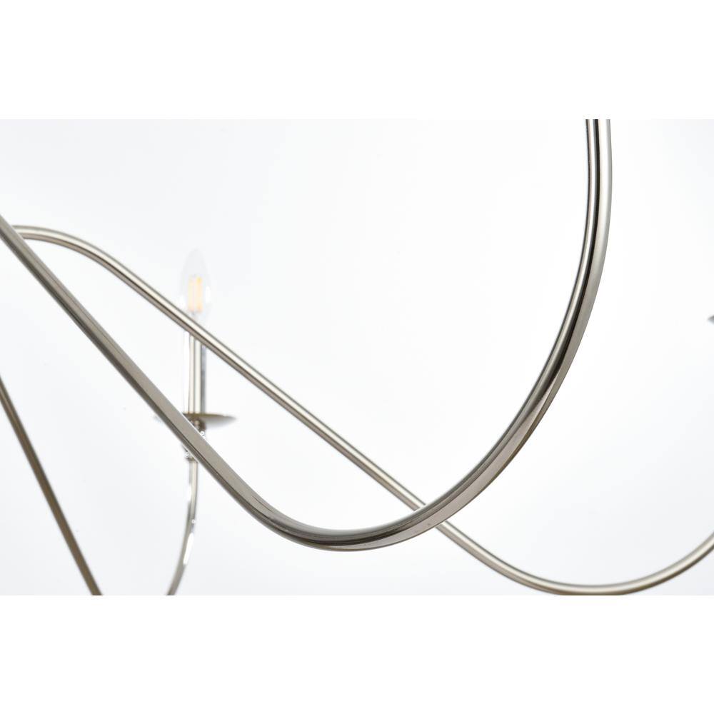 Back. Living District - Rohan 60 inch chandelier in Polished Nickel - Polished Nickel.