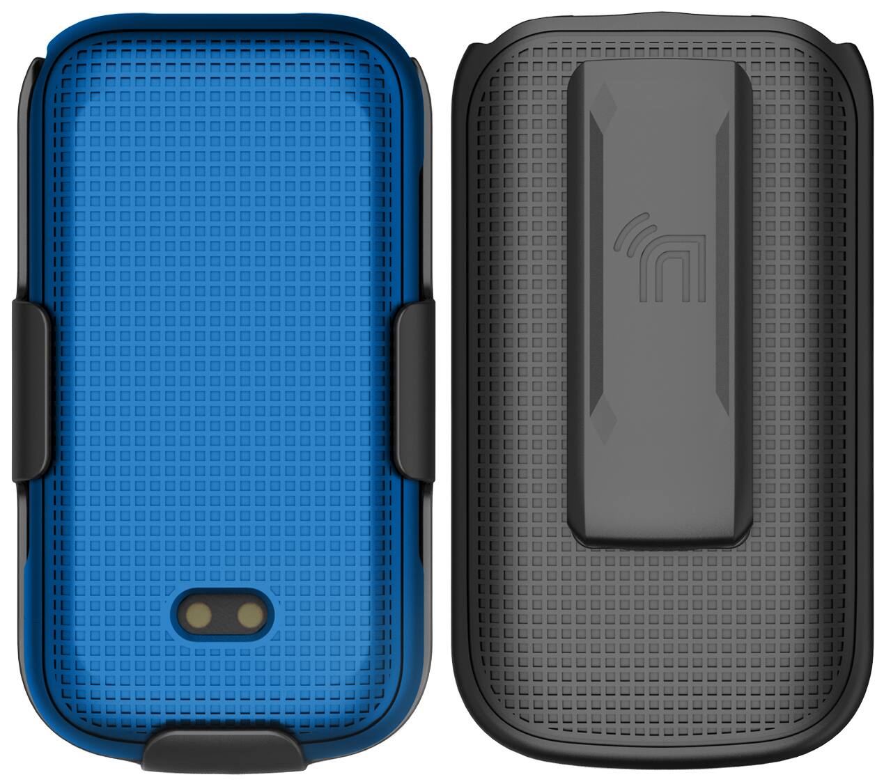 Alt View 2. Nakedcellphone - Case and Belt Clip Holster Combo for Sonim XP3plus 4G Flip Phone (XP3900, XP3plus, 2021) - Blue.