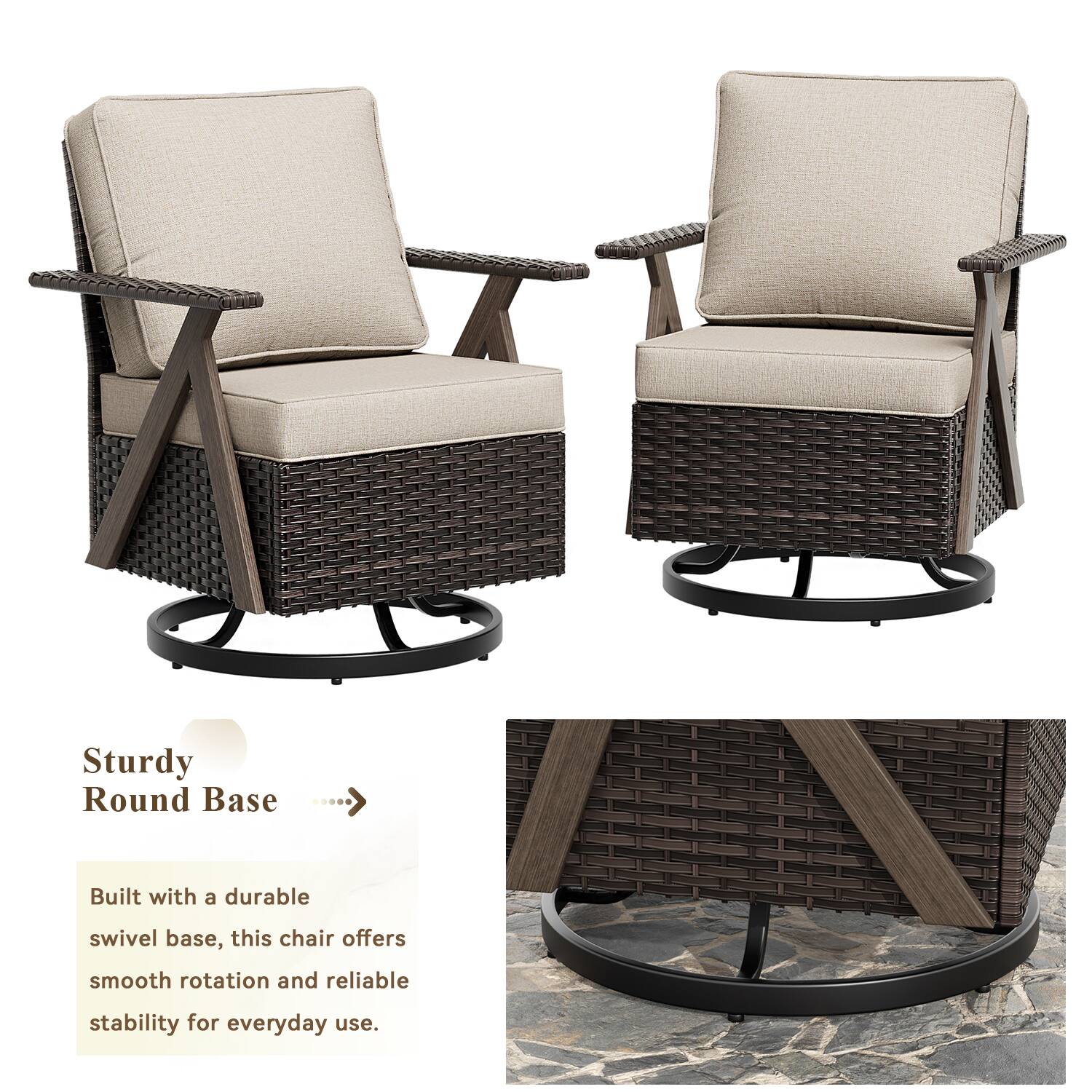 Sturdy Round Base

Built with a durable swivel base, this chair offers smooth rotation and reliable stability for everyday use.