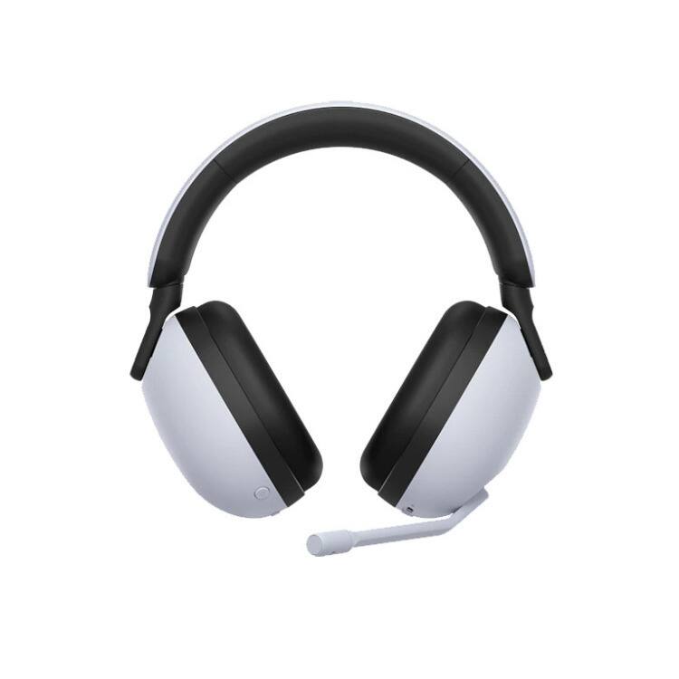 Angle. Sony - Sony INZONE H9 Wireless Noise Canceling Gaming Headset with Headphone Stand - White.