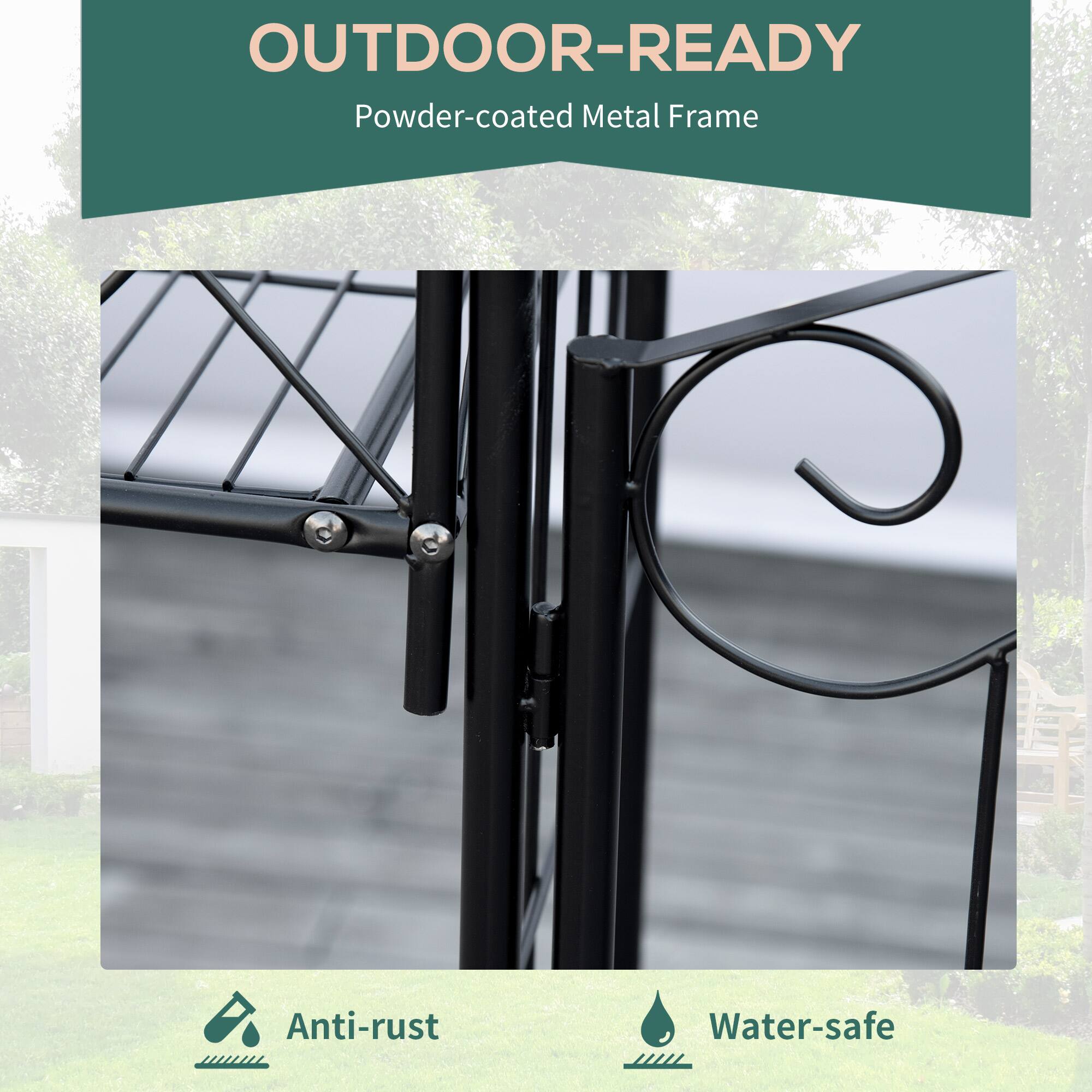 OUTDOOR-READY Powder-coated Metal Frame
Anti-rust
Water-safe