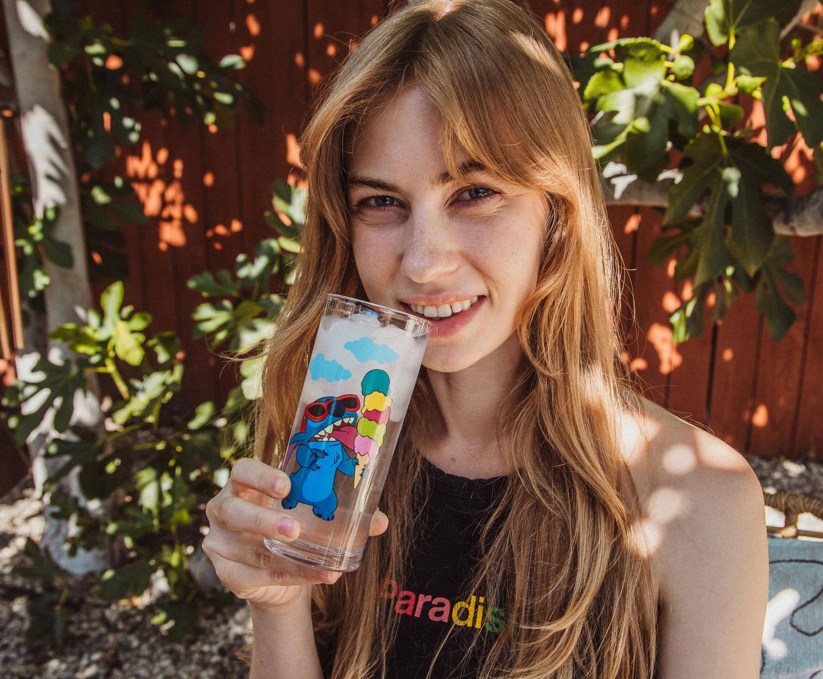 Alt View 4. Silver Buffalo - Disney Lilo & Stitch Beach Day 10-Ounce Tumbler Glasses | Set of 4 - Blue.