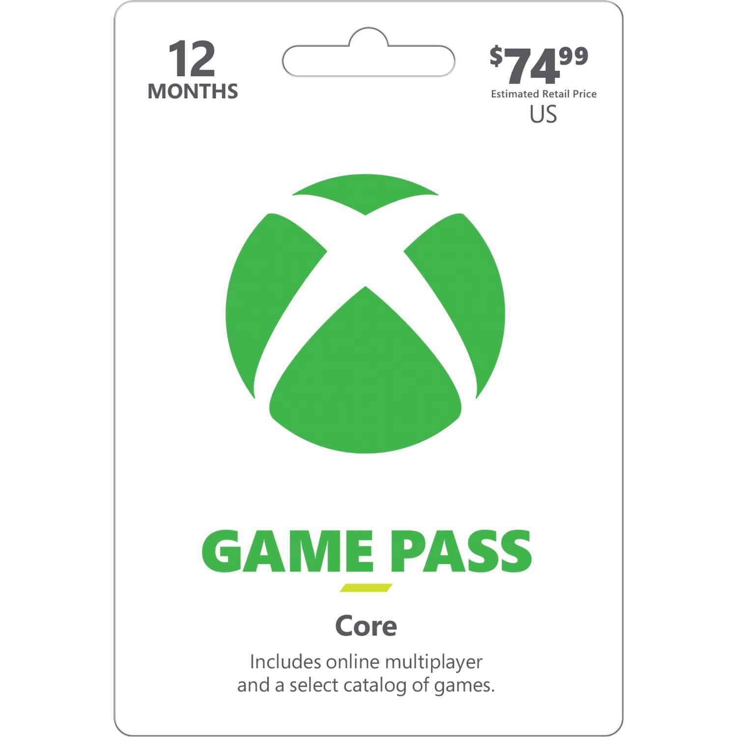 Microsoft - Xbox Game Pass Core - 12 Month Subscription - Front_Zoom