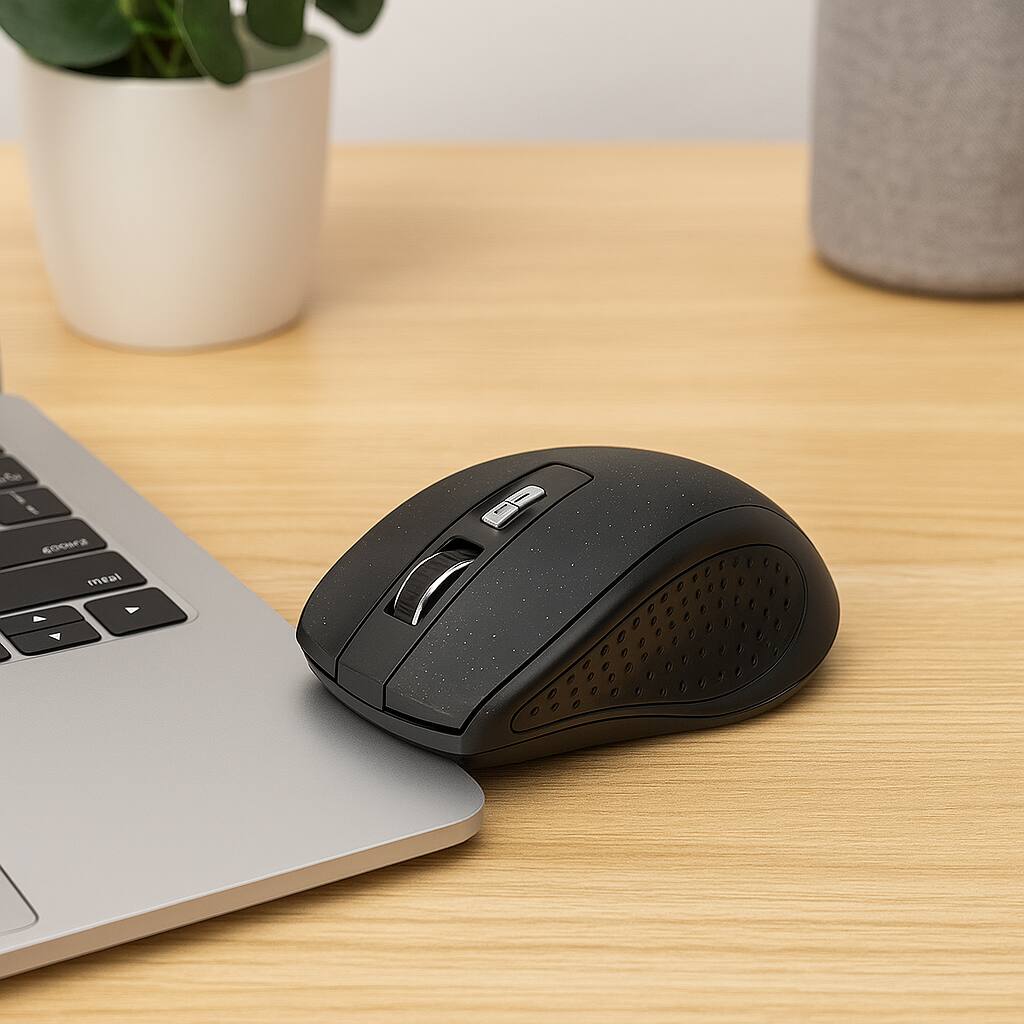 Left. Sanoxy - Sanoxy 2.4GHz Wireless Optical Mouse Mice & USB Receiver For PC Laptop Computer DPI Black - Black.