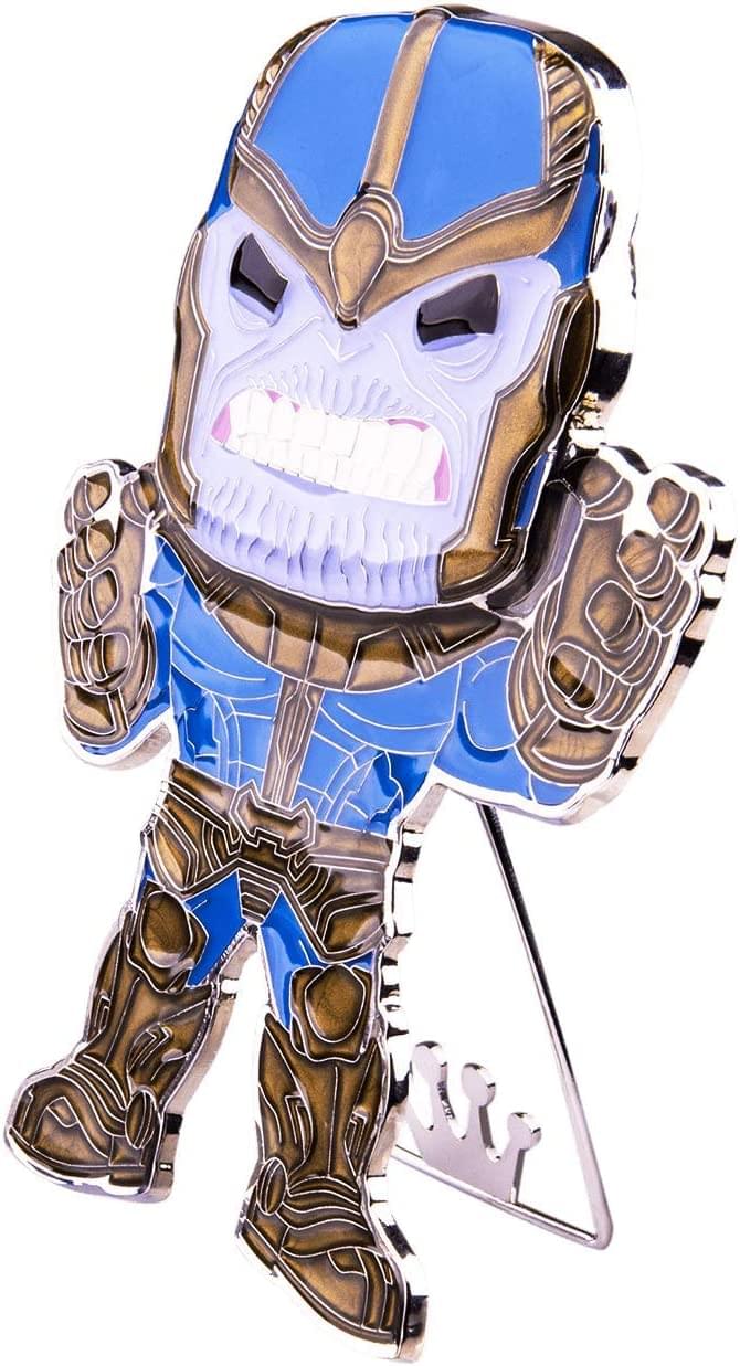 Alt View 10. Funko - Marvel 3 Inch Funko POP Pin | Thanos - Blue.