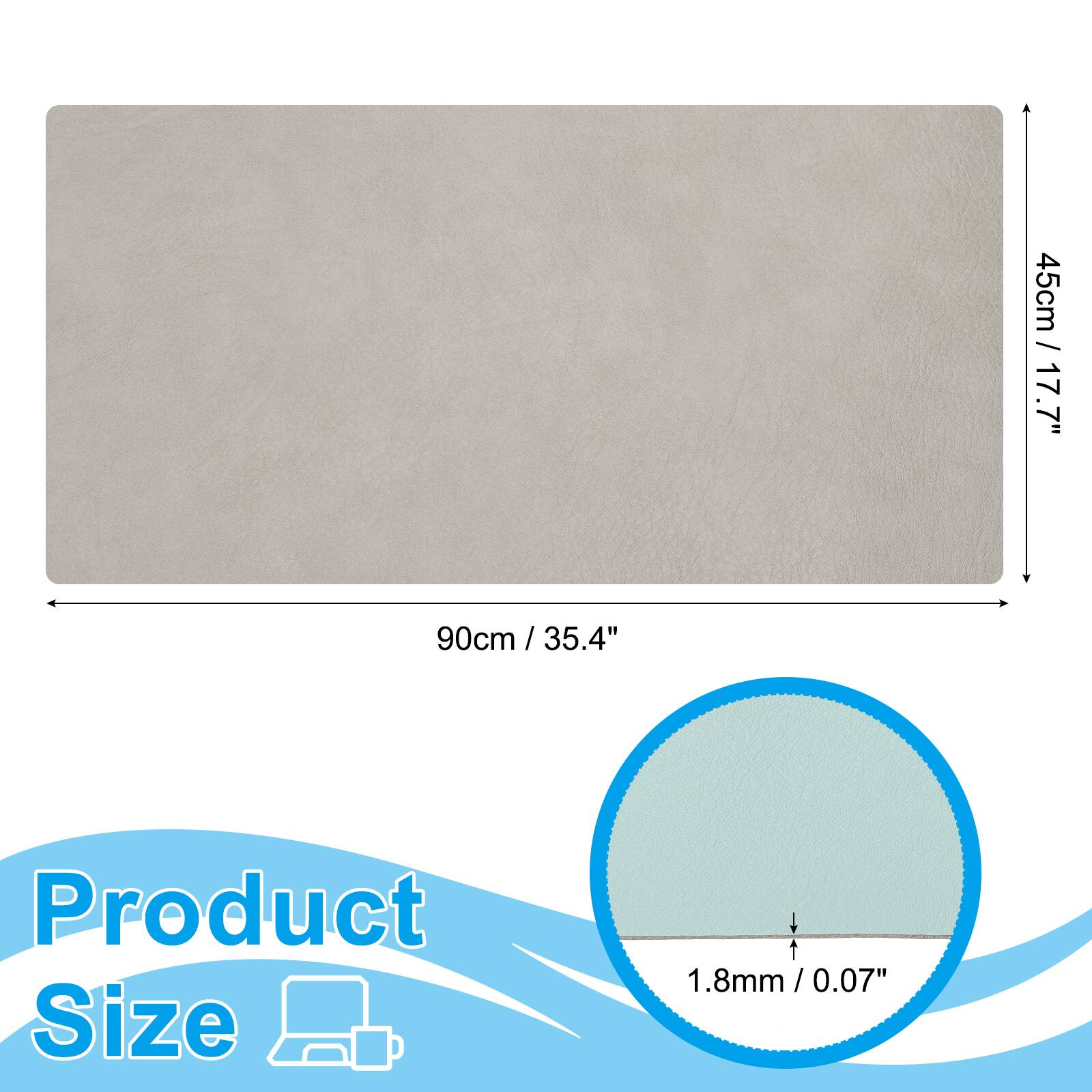 45cm / 17.7"  
90cm / 35.4"  

Product Size  
1.8mm / 0.07"