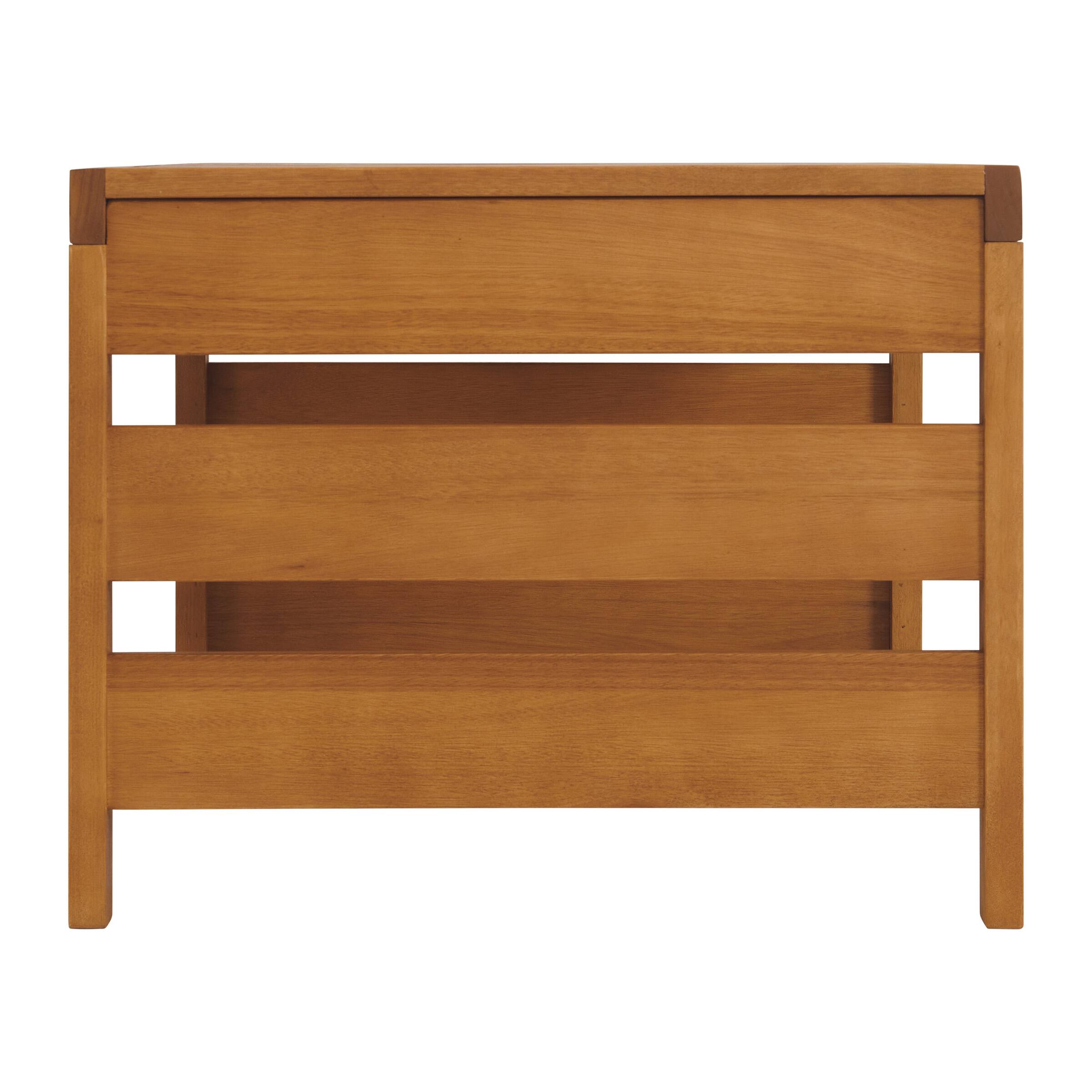 Alt View 2. Alaterre Furniture - Barton Outdoor Coffee Table Weather-Resistant Eucalyptus Wood Slotted Table - Brown.