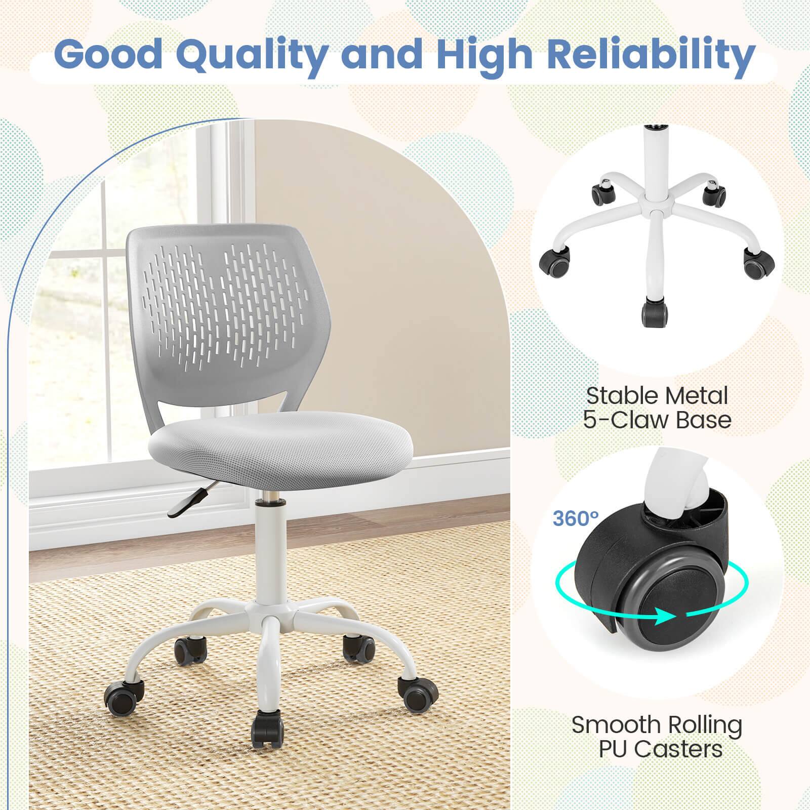 Good Quality and High Reliability, Stable Metal 5-Claw Base, 360°, Smooth Rolling PU Casters