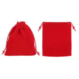 Unique Bargains - Bluetooth Headphone Bag, 2pcs 4.72x3.54 Inch Travel Headset Carrying Storage Pouch Drawstring for Over-Ear Headphones - Red