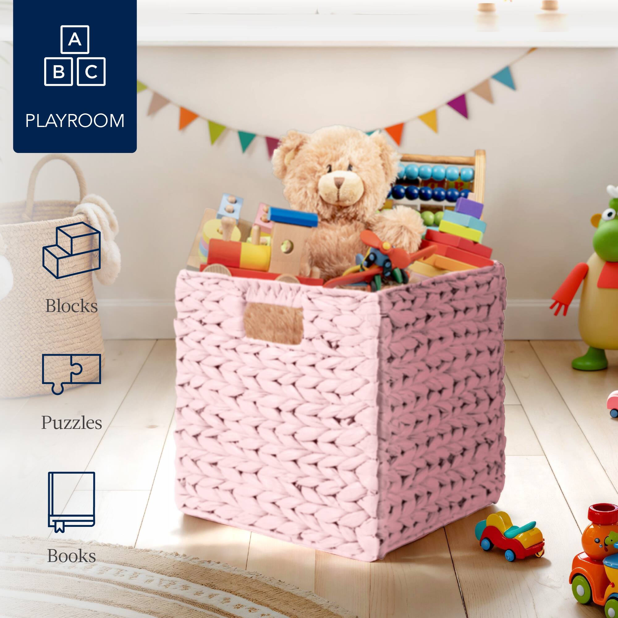 A B C PLAYROOM  
Blocks  
Puzzles  
Books