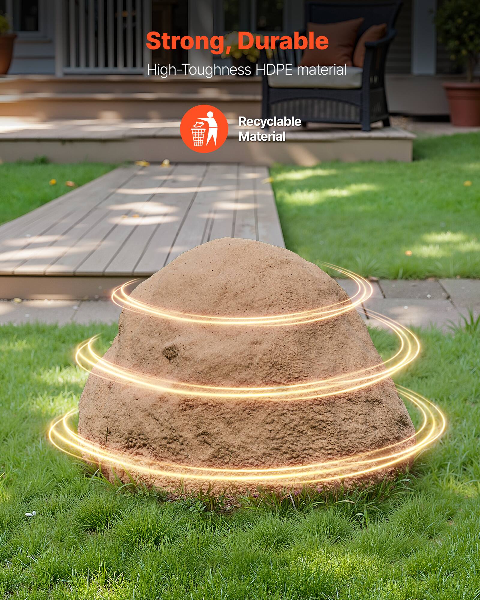 Strong, Durable  
High-Toughness HDPE material  
Recyclable Material