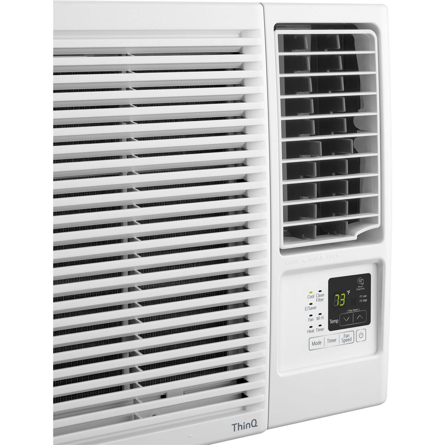 VINTA OEEN CLOSE - F Cool Clean . - Filter 83 & - L Saver - Fan W-4 Temp Heat Timer Fan Mode Timer Speed ThinQ