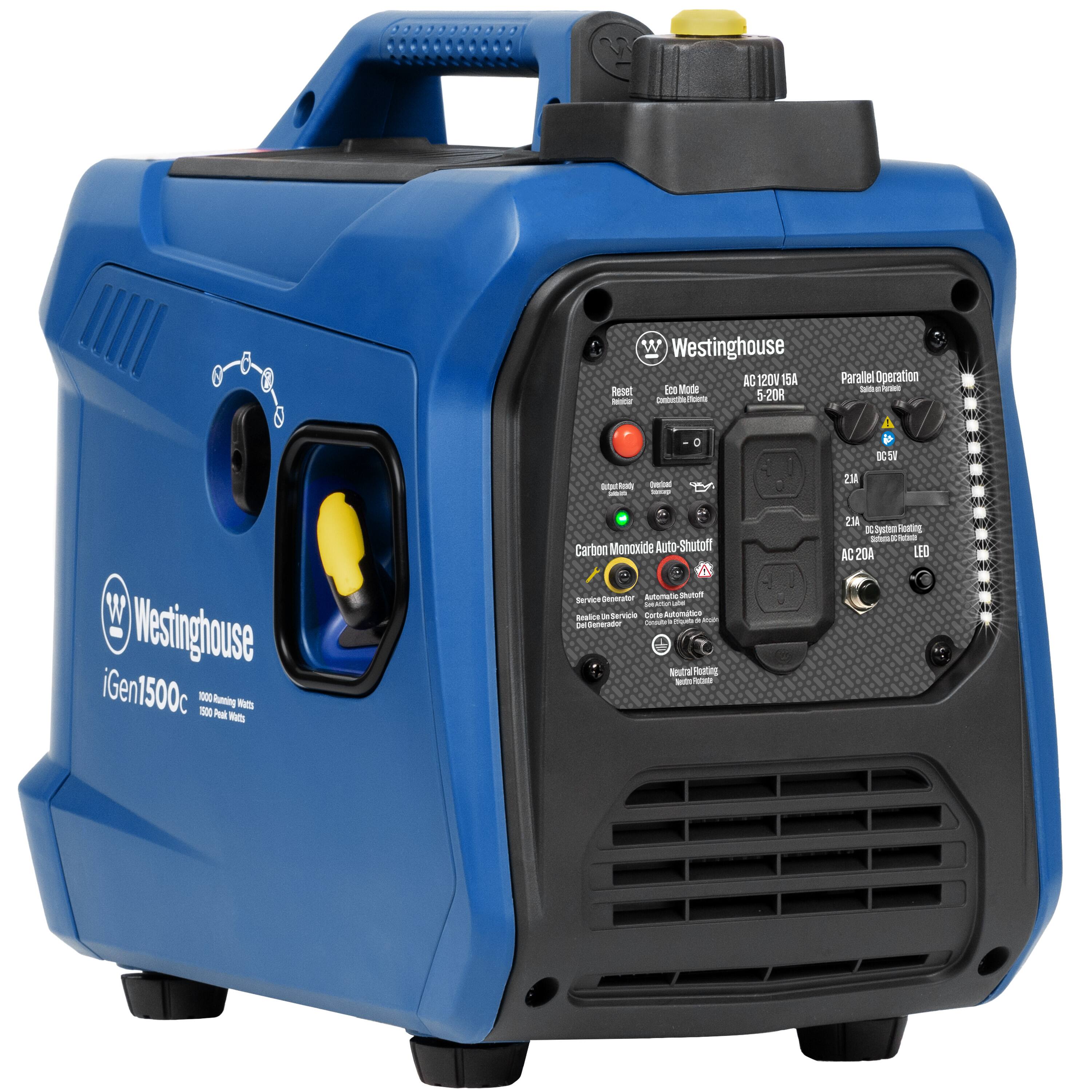 W Westinghouse AC 120V 5A Reset Eco Mode Contamina Elaces 5-20R  
Parallel Operation  
DC-51  
Dotas Rolly  
Unidad temo  
21A  
W Westinghouse iGen1500c 1500 Running Peak Watts  
Carbon Monoxide Auto-Shutoff Generator  
ALS DC System  
20A
