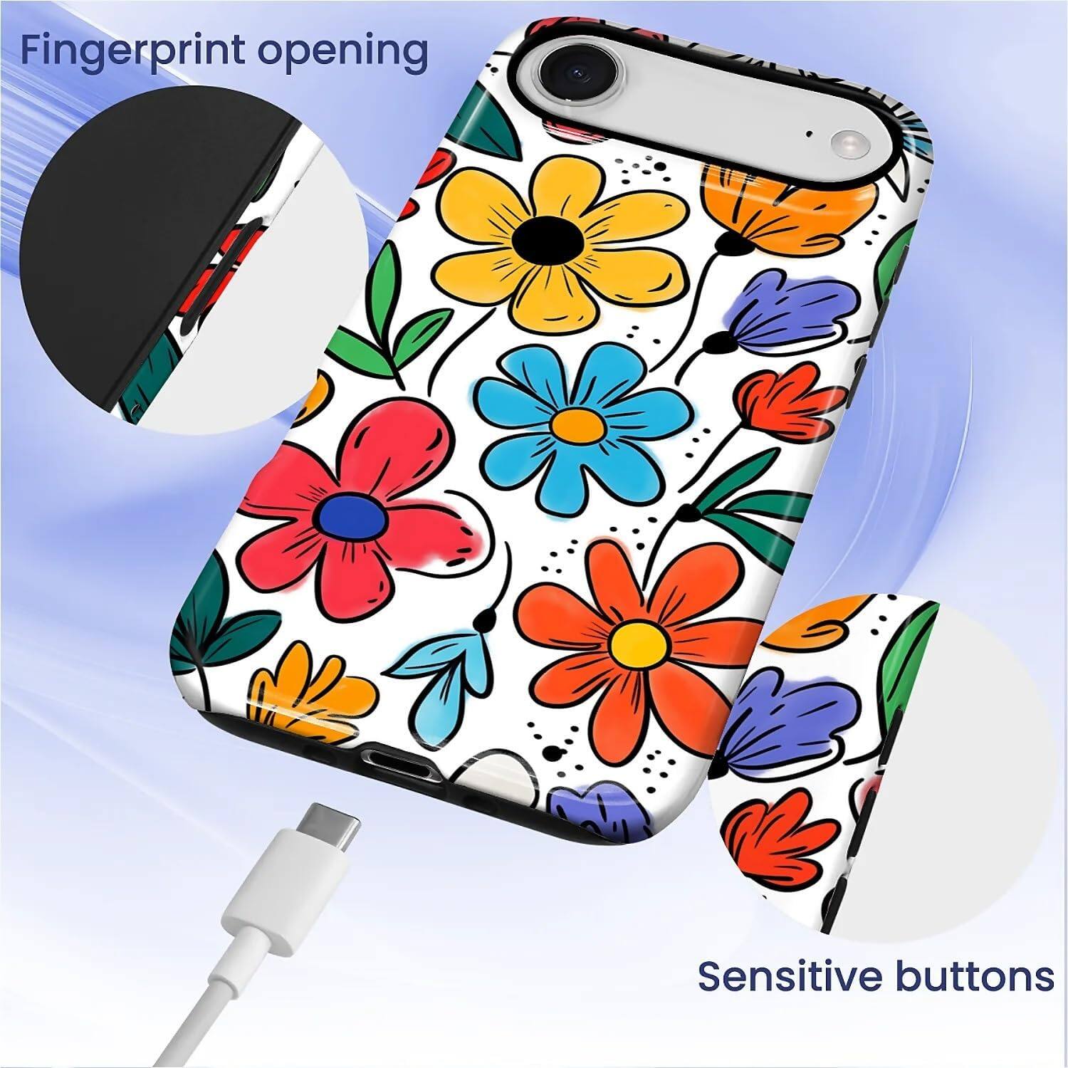 Fingerprint opening  
Sensitive buttons