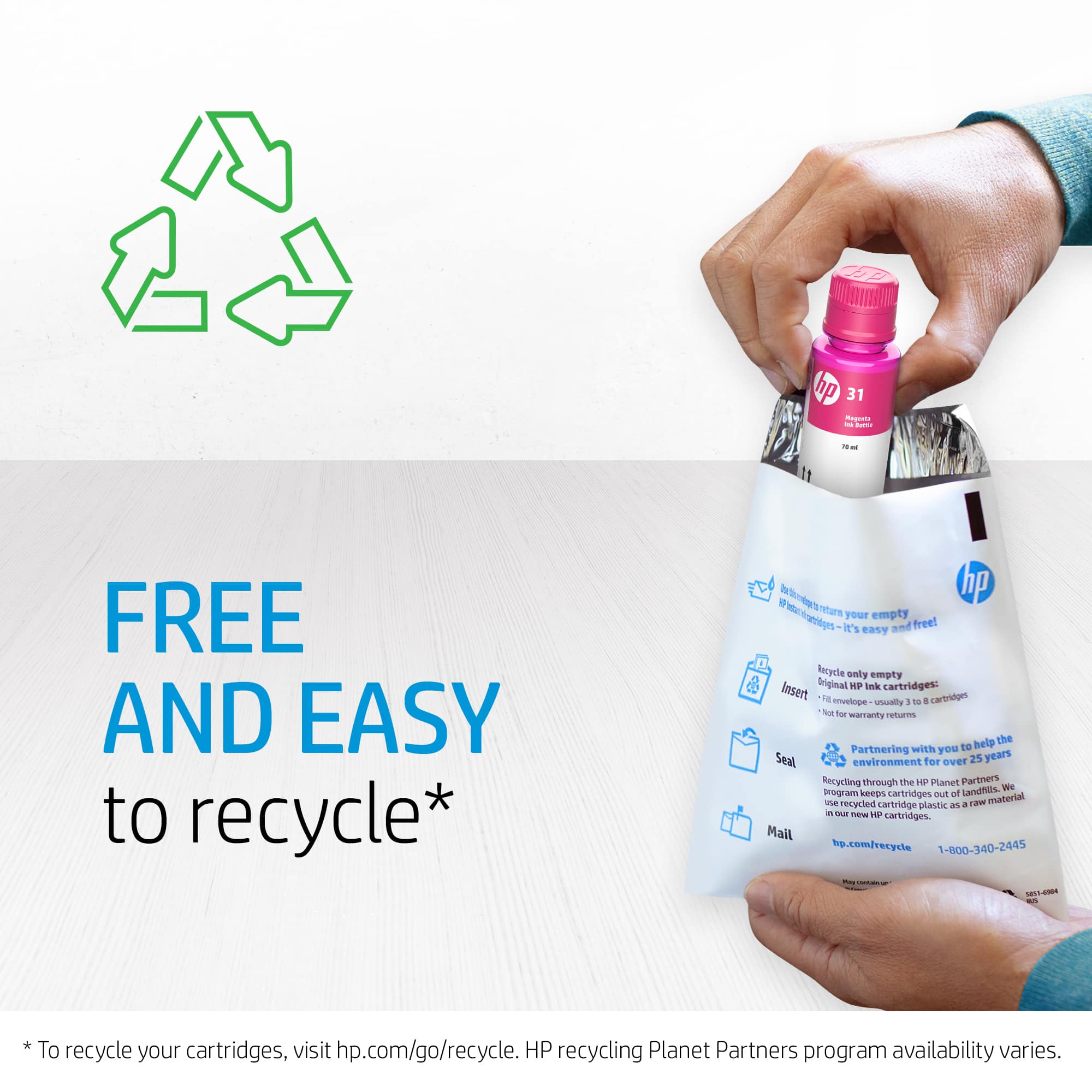 HP 31 3Pack Ink Bottles Cyan/Magenta/Yellow 9C228AN Best Buy