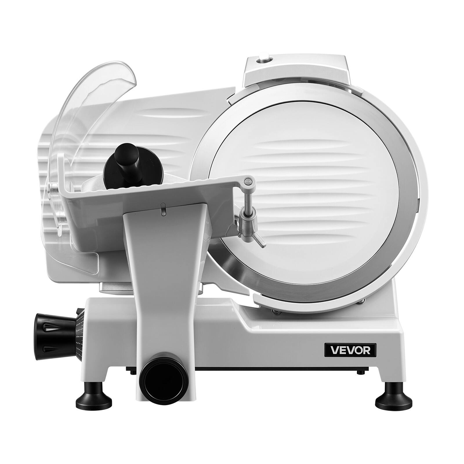 Alt View 5. VEVOR - Commercial Meat Slicer,300W Electric Cutter,Removable 10" Carbon Steel Blade and Food Tray, 0-0.47" Adjustable Thickness - Silver.