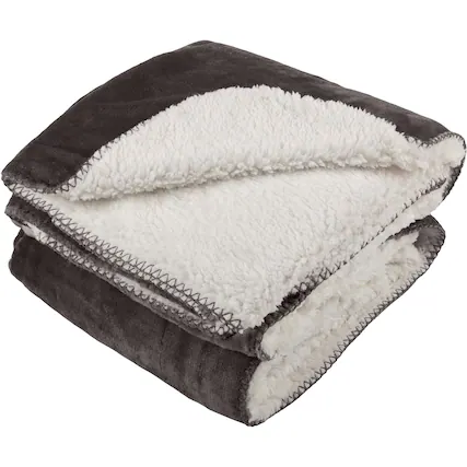 Front. PetMaker - Water-Resistant Dog Blanket - Charcoal.