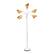 Angle. Simple Designs - 5 Light Adjustable Gooseneck Floor Lamp - White/Gray Shades.