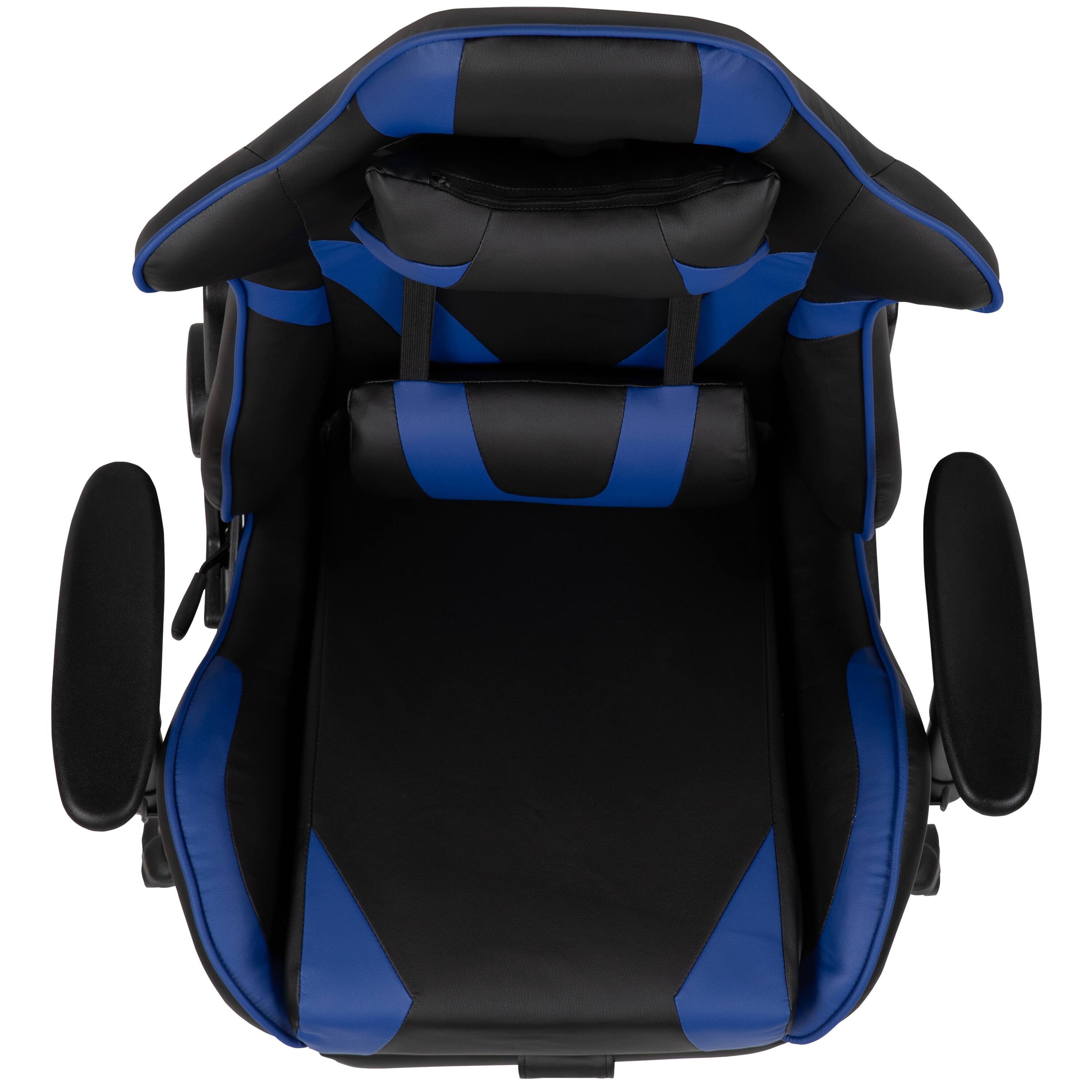 Alt View 8. Emma + Oliver - Z300 Gaming Racing Office Ergonomic PC Chair with Reclining Back and Footrest - Blue.