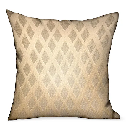Front. Plutus Brands - Diamond Cascade Geometric Luxury Outdoor Indoor Throw Pillow Double sided 24" x 24" - Brown.