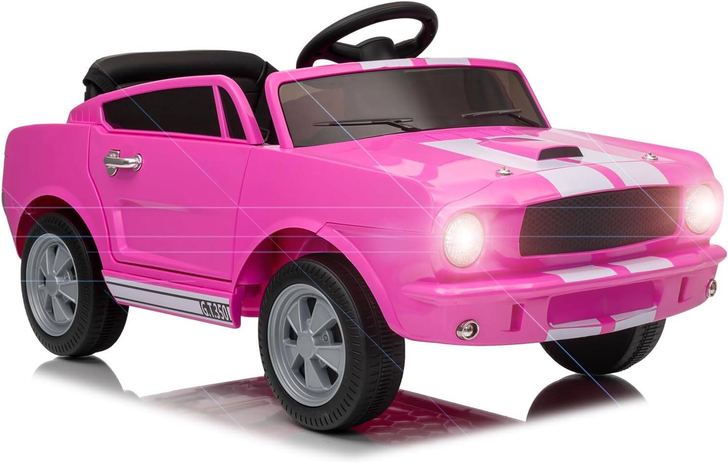 Homhougo - Licensed Shelby Kids Electric Vehicle | 12V Ride-On Toy with Remote Control | LED Lights, MP3, and Bluetooth price history on PriceWatchPro
