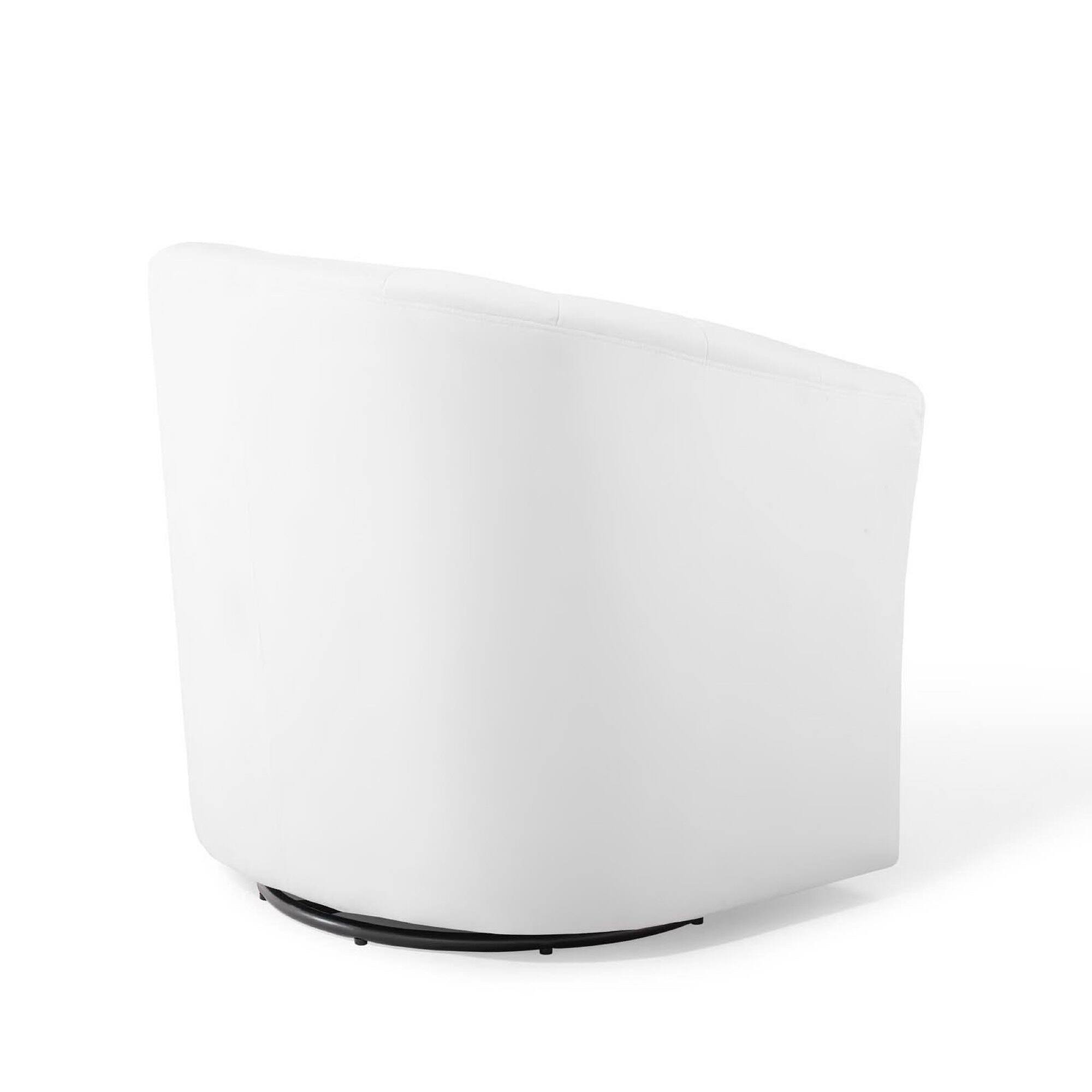 Left. Modway - Prospect Performance Velvet Swivel Armchair by Modway - White.