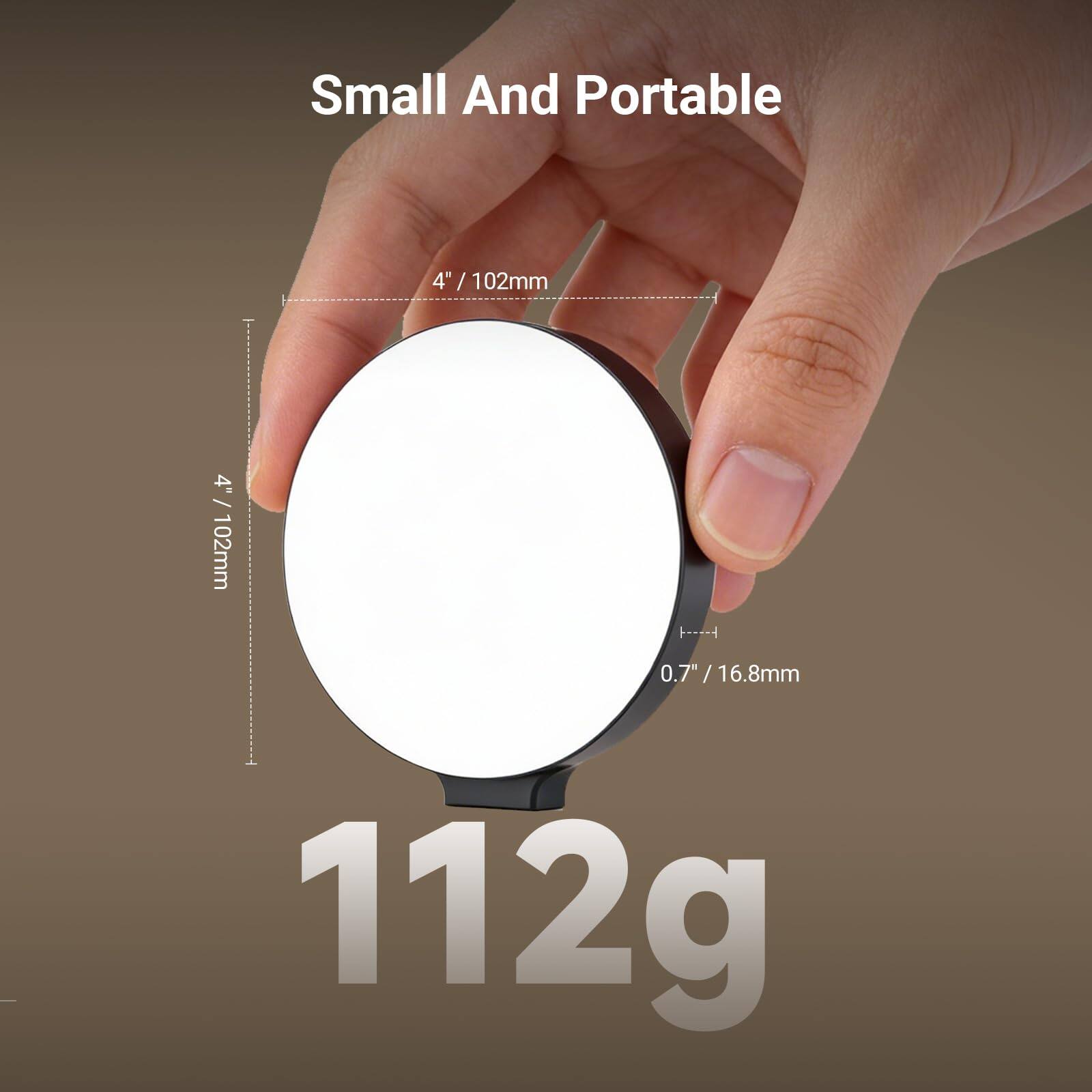 Small And Portable  
4" / 102mm  
0.7" / 16.8mm  
112g