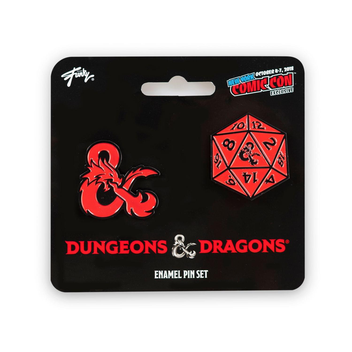 4-7. 2018 FUNKO OCTOBER NEW YORK COMIC CON EXCLUSIVE 10 12 8 2 16 18 & 6. 14 A DUNGEONS & DRAGONS ENAMEL PIN SET