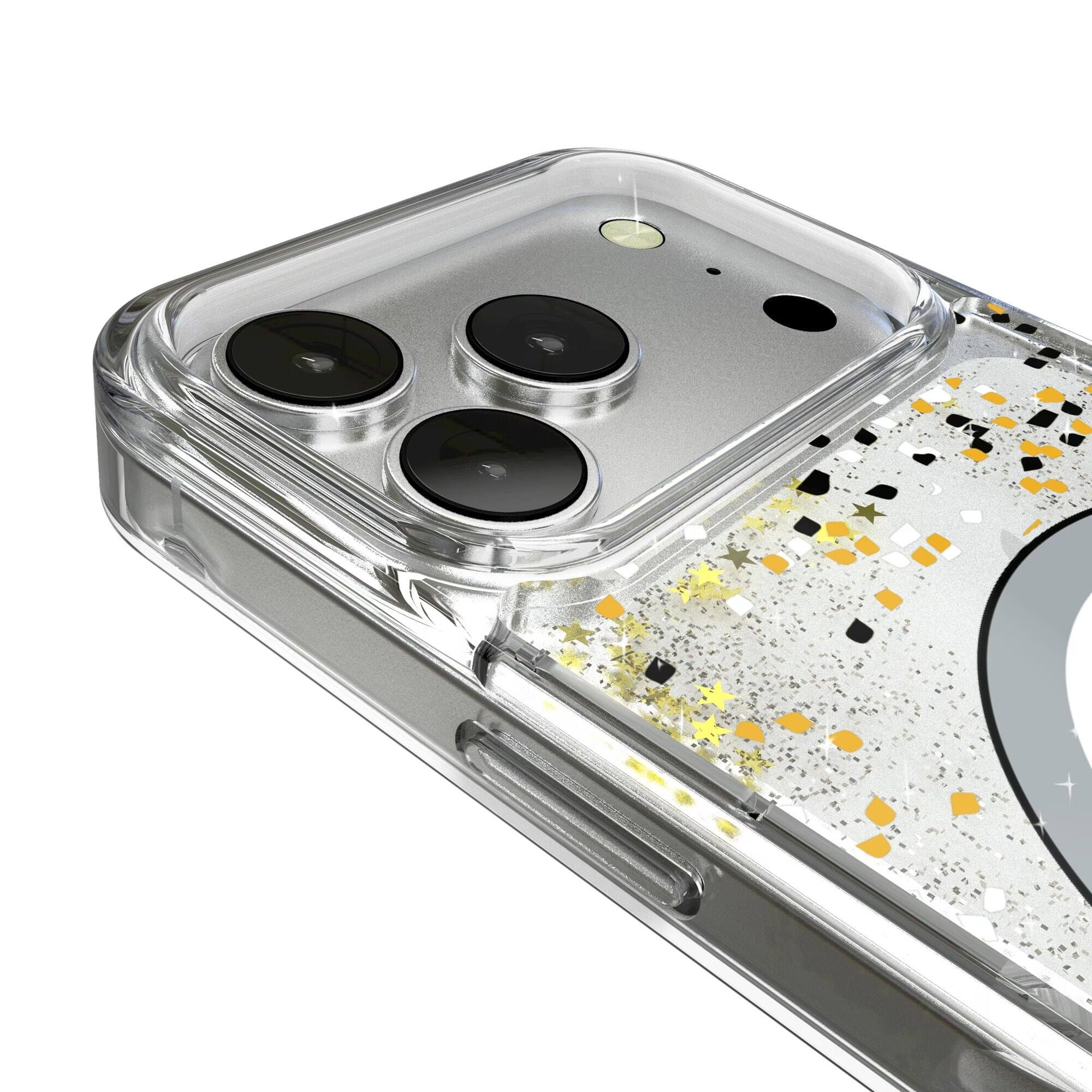 Alt View 2. Keyscaper - Pittsburgh Steelers iPhone Glitter Case with Confetti Design - 15 Pro Max - Multicolor.