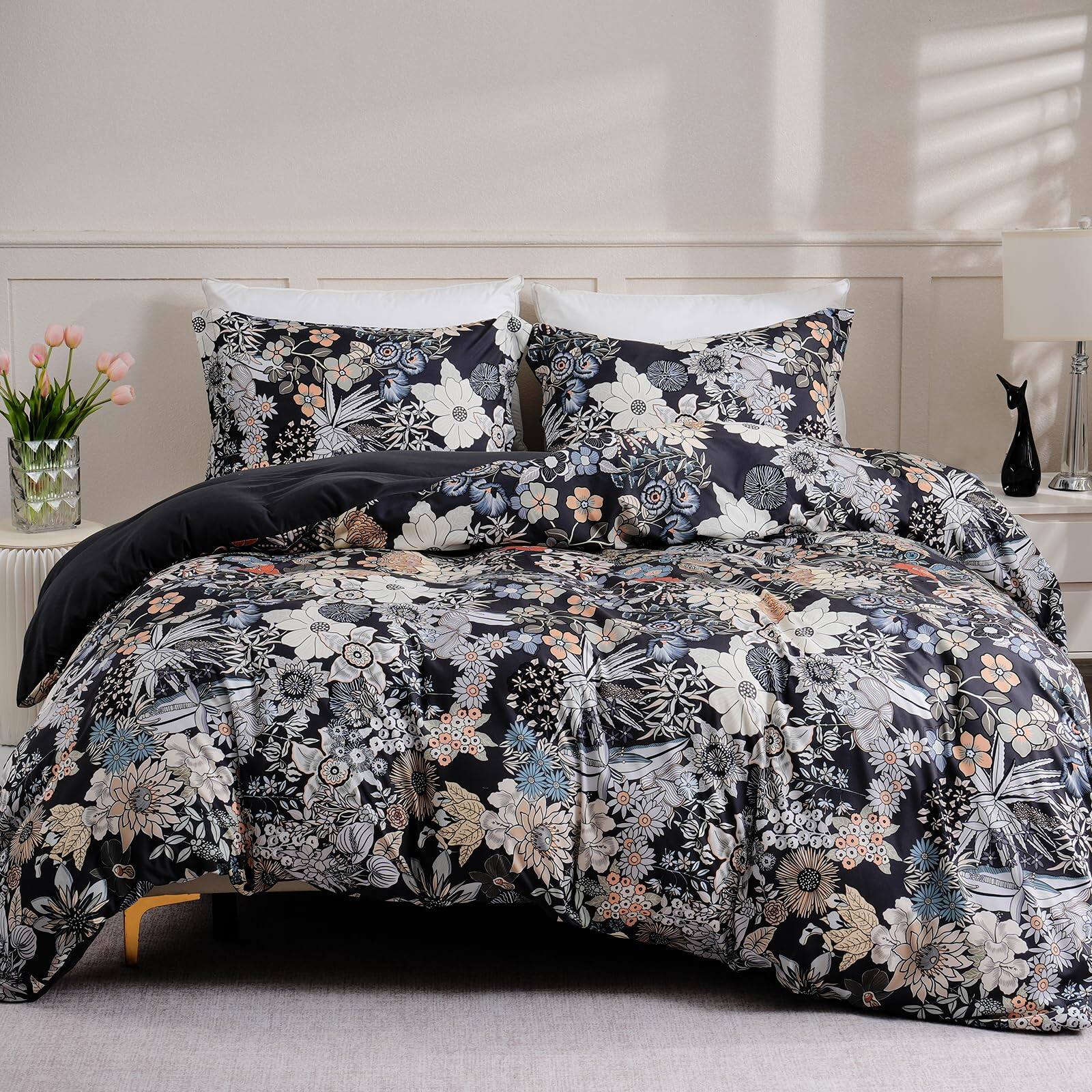 Midnight Blossoms-King (104"x90")