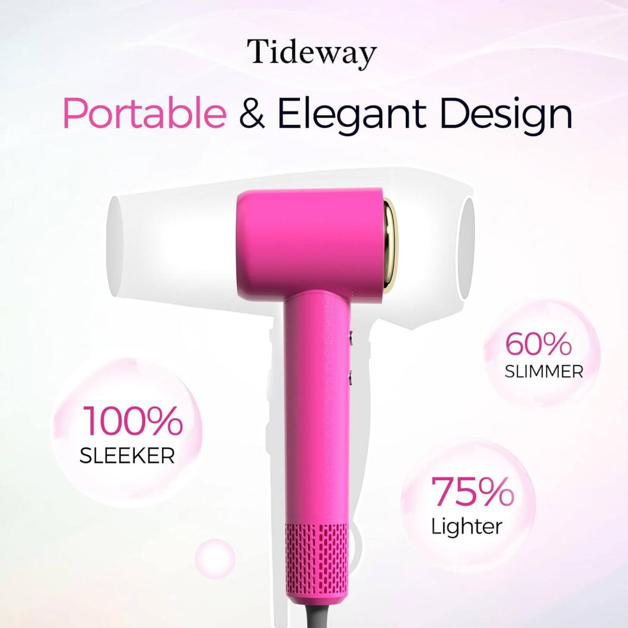 Tideway Portable & Elegant Design

60% SLIMMER  
100% SLEEKER  
75% Lighter