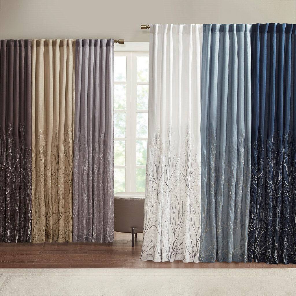Alt View 4. BreeBe - Curtain Panel(Only 1 Pc Panel) - Blue.