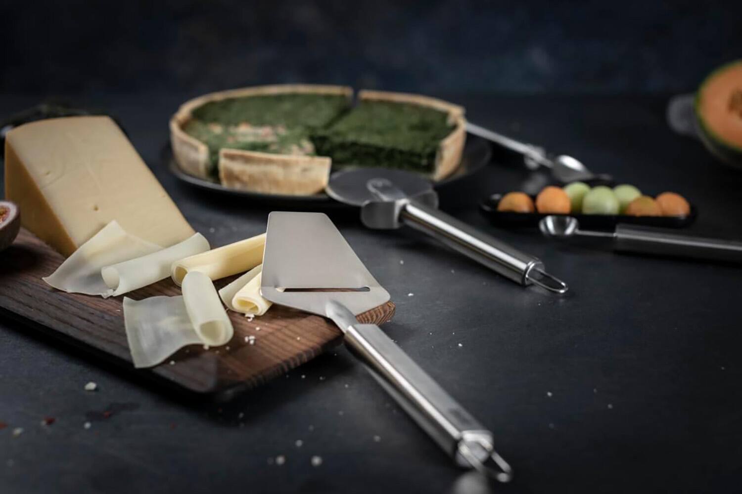 Alt View 4. Kuhn Rikon - Essential Cheese Slicer, Stainless Steel Blade for Hard & Semi-Hard Cheeses - Silver.