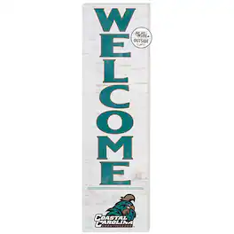 Jardine - Coastal Carolina Chanticleers 10'' x 35'' Indoor/Outdoor Welcome Sign - White
