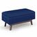 Front. Simpli Home - Owen Small Rectangular Storage Ottoman - Blue.